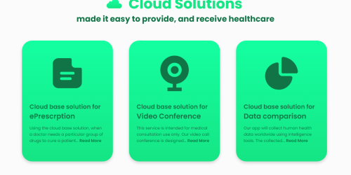 Cloud-based healthcare solution  ( Live chat with 